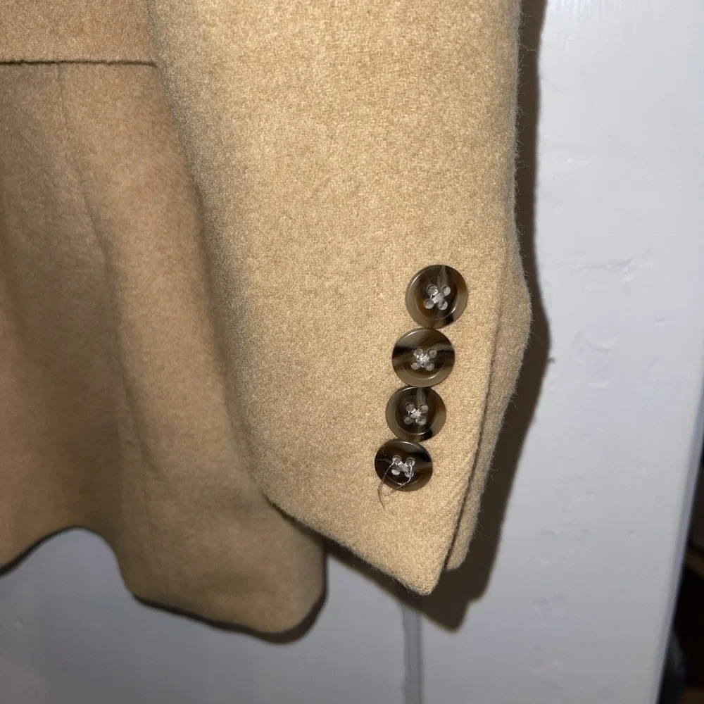 Hart Schaffner Marx Mens Beige Camel Hair Sport Coat‎ Jacket Blazer 43L 2-Button